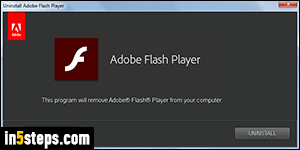 adobe flash player uninstaller windows 10