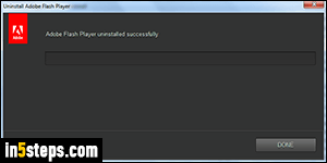 Remove Flash from your PC - Step 5