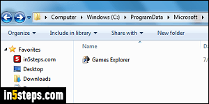 Remove games from Windows - Step 2