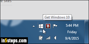 Remove Windows 10 notification - Step 1
