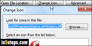 Rename / change start menu icon - Step 5