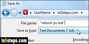 Reboot PC via remote desktop - Step 4