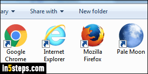 Set two different default web browsers in Windows 7