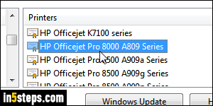 Setup wireless printer in Windows 7 - Step 4