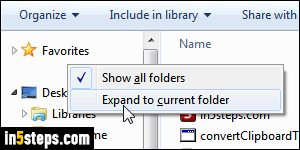 Show folder list in Windows Explorer - Step 5
