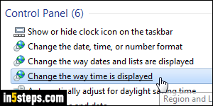 Show military time in Windows 7/8 - Step 2