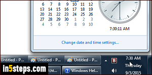 Show multiple clocks in Windows 7/8 - Step 1