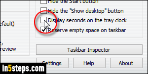 Show seconds in Windows clock - Step 4