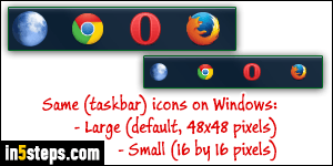 Show small icons in start menu/taskbar - Step 1