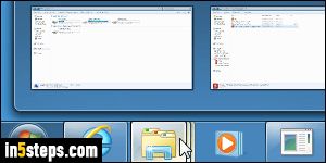 separa icone solo nella barra delle applicazioni di Windows 7