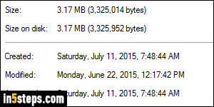 Get file size in Windows - Step 6