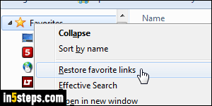 Windows Explorer favorite folders - Step 5