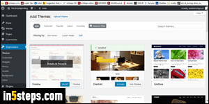 Add new theme to WordPress blog - Step 1