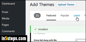 Add new theme to WordPress blog - Step 3