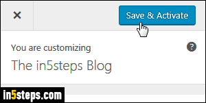 Change WordPress theme - Step 5