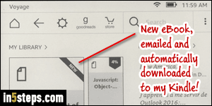 Add email address for Kindle eBooks - Step 1