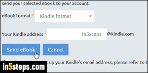 Add email address for Kindle eBooks - Step 5