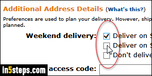 Add shipping address to Amazon - Step 4