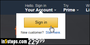Change Amazon email address - Step 1
