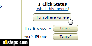 Disable Amazon one-click - Step 3