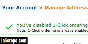 Disable Amazon one-click - Step 4