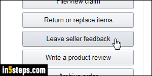 Leave feedback to Amazon seller - Step 2