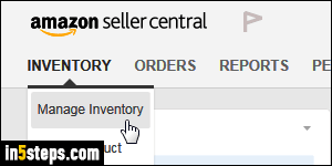 Manage your Amazon inventory - Step 1