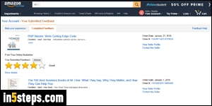 Remove feedback from Amazon - Step 1