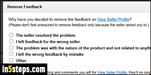 Remove feedback from Amazon - Step 5