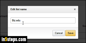 Rename Amazon wish list - Step 4