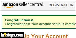 Setup Amazon seller account - Step 5