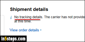 Track shipping of Amazon order - Step 6