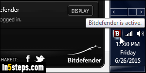 Manual virus scan with Bitdefender - Step 1