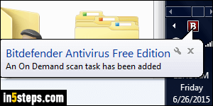 Manual virus scan with Bitdefender - Step 3