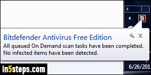 Manual virus scan with Bitdefender - Step 4