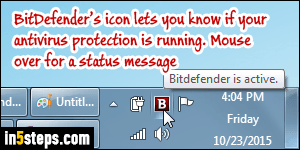 Disable Bitdefender antivirus protection - Step 3