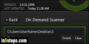 Manual virus scan with Bitdefender - Step 5