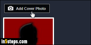 Add cover photo on Facebook - Step 1