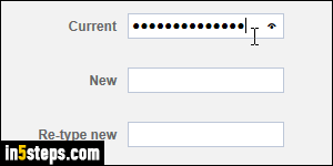 Change Facebook password - Step 3