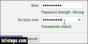 Change Facebook password - Step 4