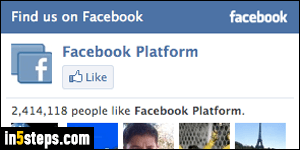 Create Facebook like box - Step 1
