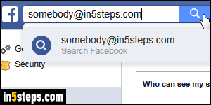 Hide email address on Facebook - Step 1