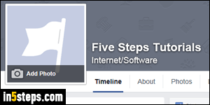 Rename Facebook page or change URL - Step 1