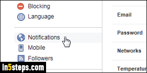 Stop Facebook notifications - Step 3