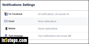 Stop Facebook notifications - Step 4