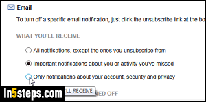 Stop Facebook notifications - Step 5