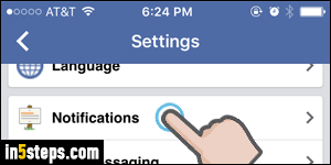 Stop Facebook notifications - Step 6