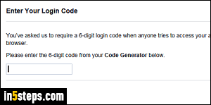 Using the Facebook Code Generator - Step 2