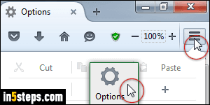 Change download location in Firefox - Step 2