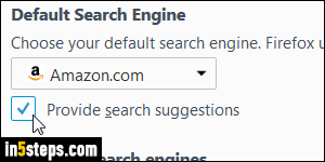 Change Firefox default search - Step 5